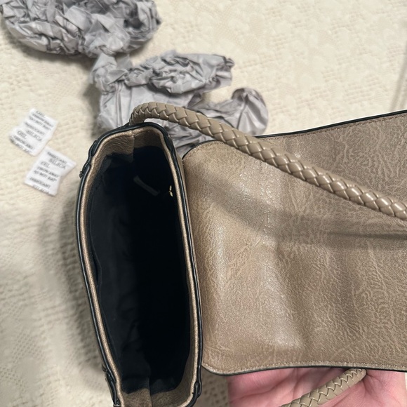Taupe Studded Crossbody Bag NWT - Picture 3 of 6